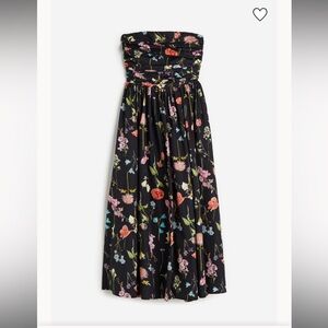 H&M floral strapless dress